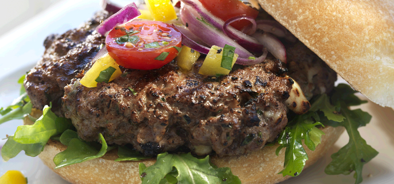 Hamburguesas Mechadas con Queso y Tocino