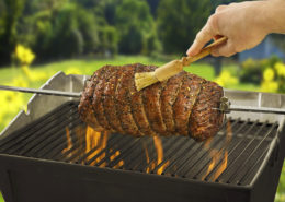 Roast beef rostizado con salsa de manzana y cebolla