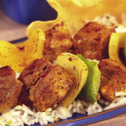 BROCHETAS DE RES A LA NARANJA