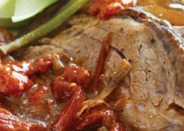 Asado español en olla de cocción lenta