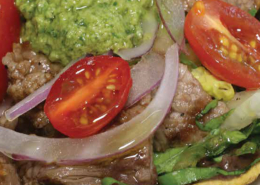 Tostada de Tri Tip con Vinagreta de Pepita