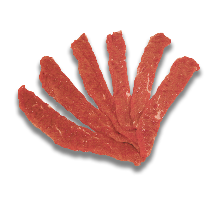 Pieza de carne de tiritas de res