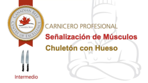 carnicero profesional chuleton con hueso