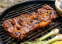 Arrachera en Adobo de Guajillo y Naranja